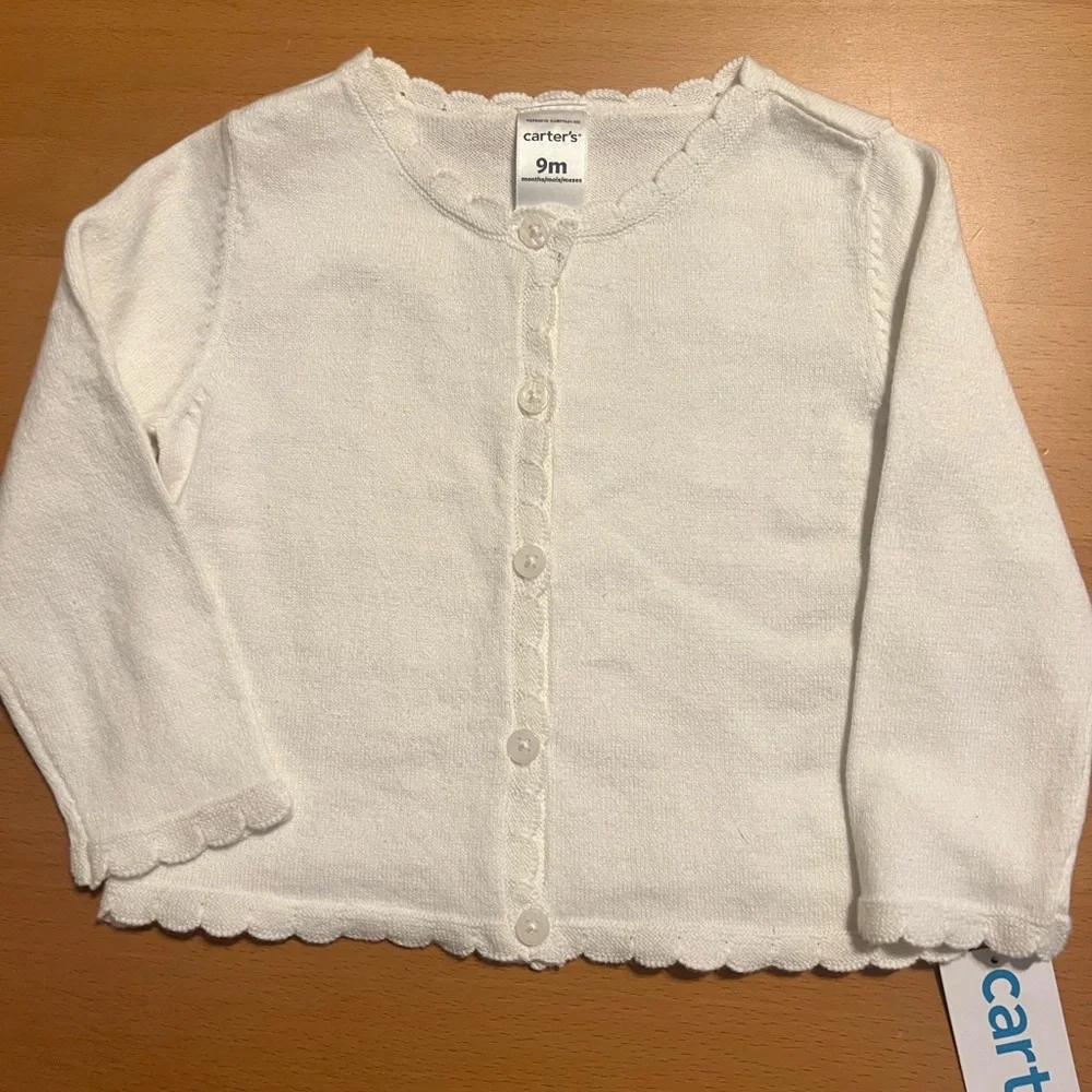 NWT Carter's Cream Button Down Cardigan